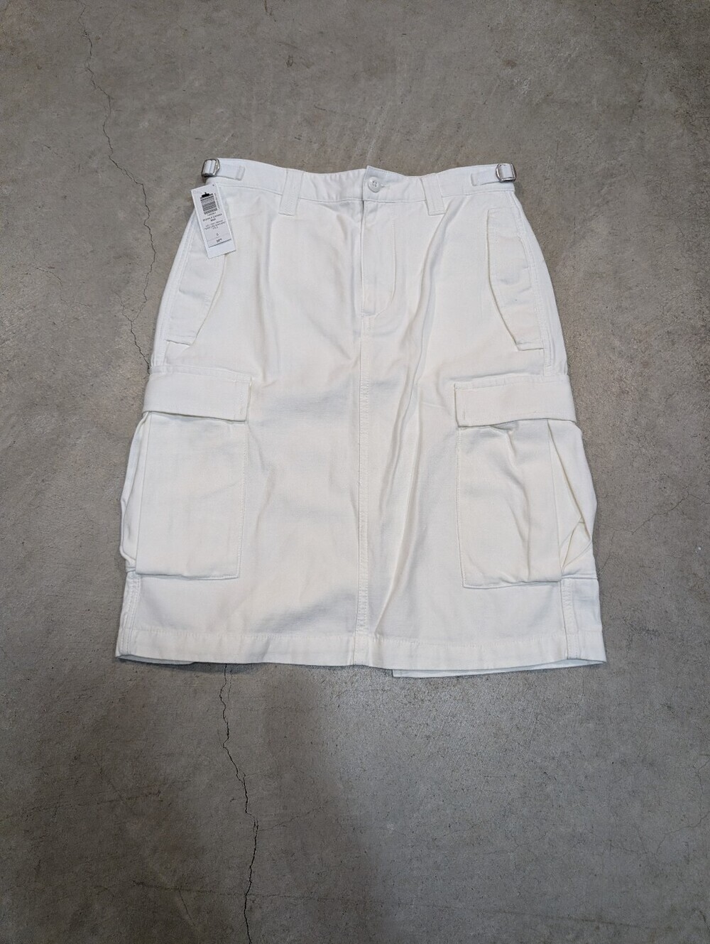 NWT TNA Supply Cargo Midi Skirt White Cargo Women's 0